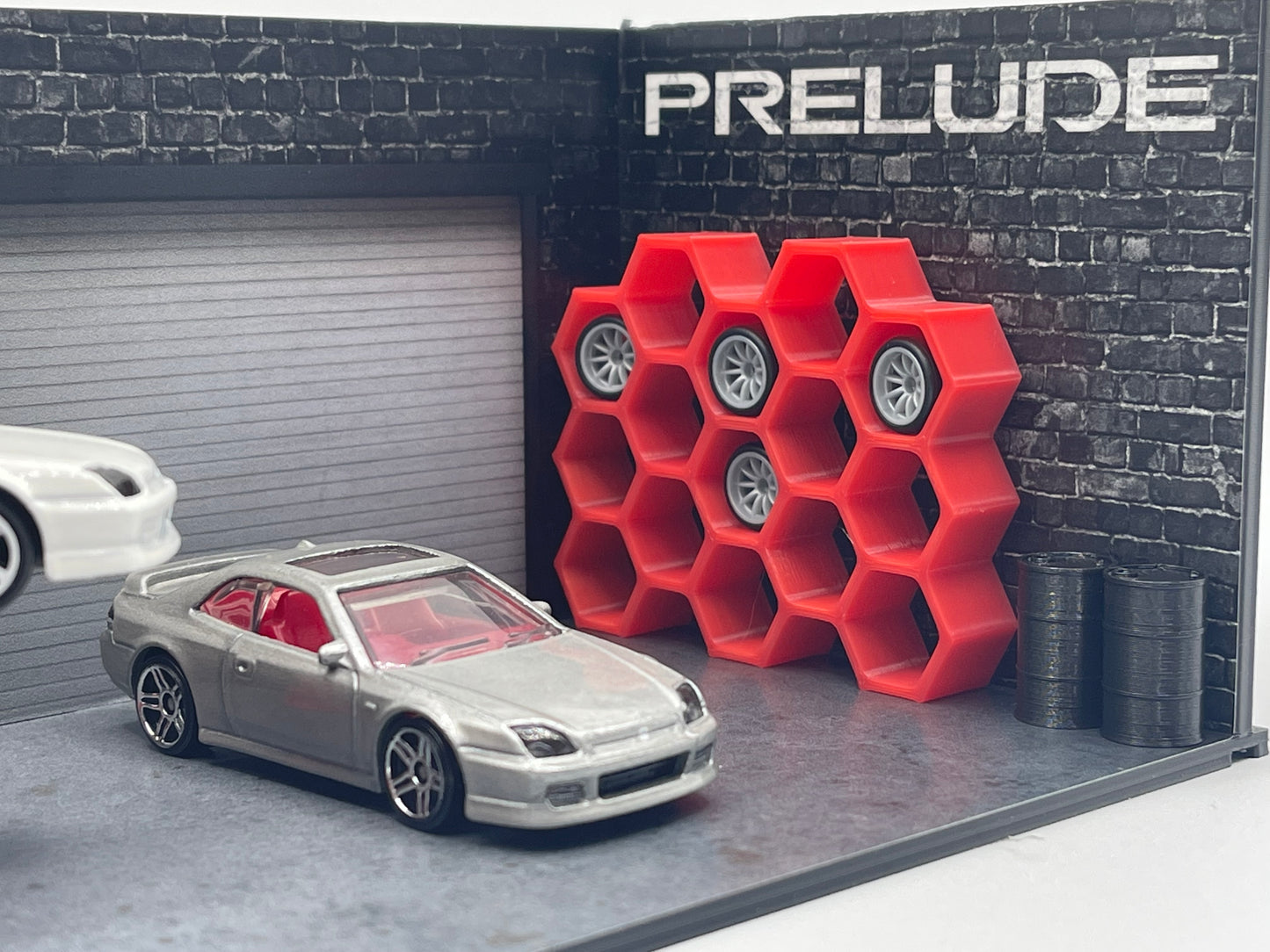 Honda Prelude Garage Diorama Diecast 1/64 Scale