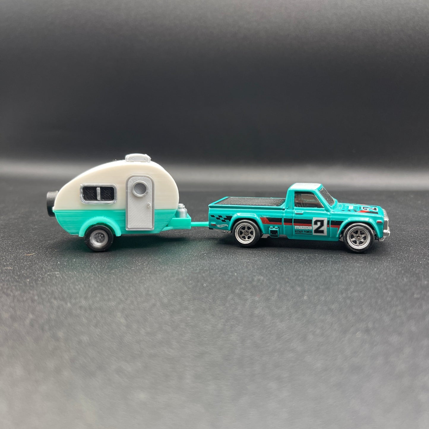 1/64 Scale Tear Drop Camper Trailer