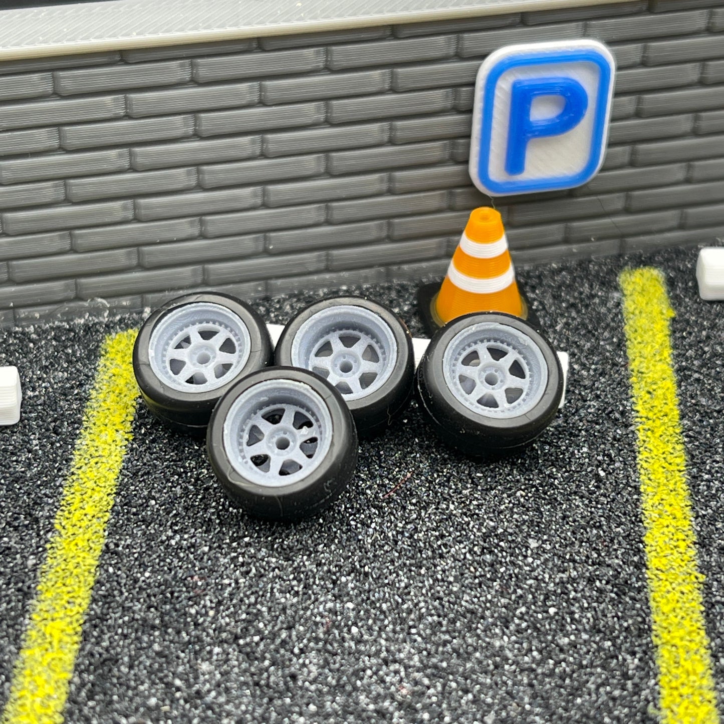 1/64 Scale Work Meister 3-Piece Wheels