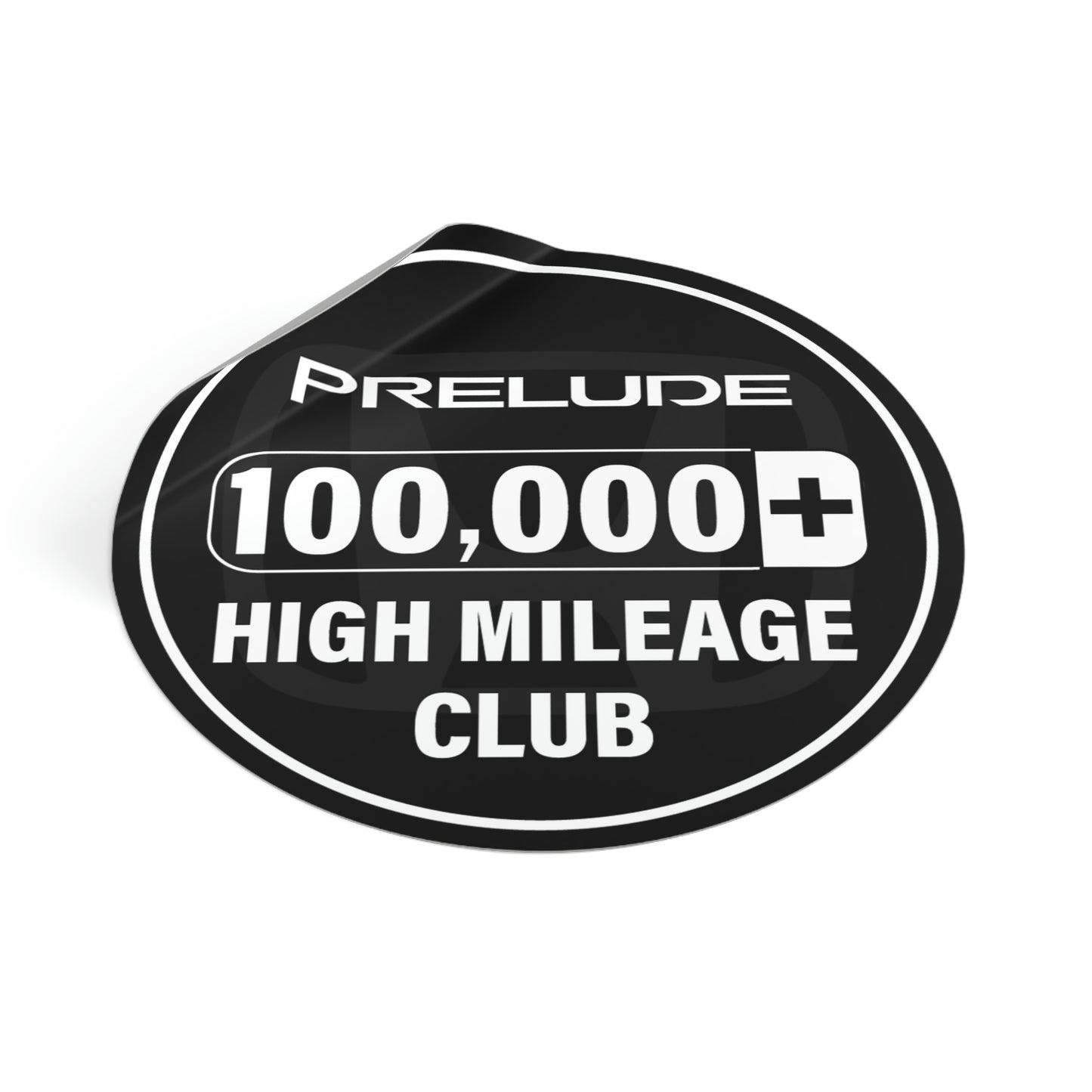 Honda Prelude High Mileage Club 100,000 Sticker/Decal