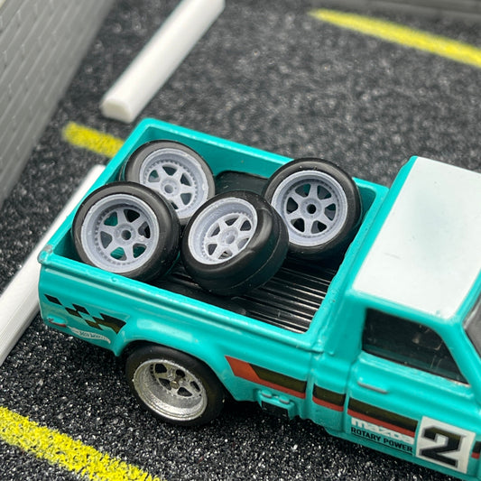 1/64 Scale Work Meister 3-Piece Wheels